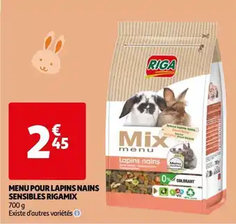 Auchan Menu pour lapins nains sensibles rigamix offre