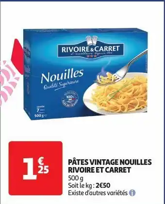 Pâtes vintage nouilles rivoire et carret