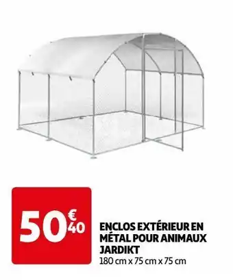 Auchan Enclos extérieur en métal pour animaux jardikt offre