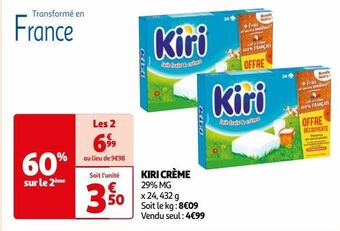 Auchan Kiri crème offre