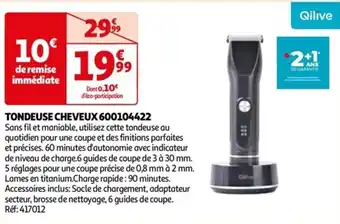 Auchan TONDEUSE CHEVEUX 600104422 offre