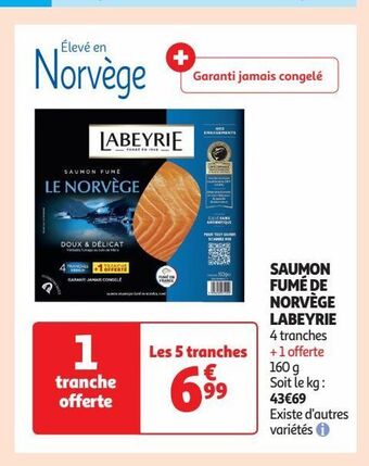 Auchan Supermarché Saumon fumé de norvège labeyrie offre