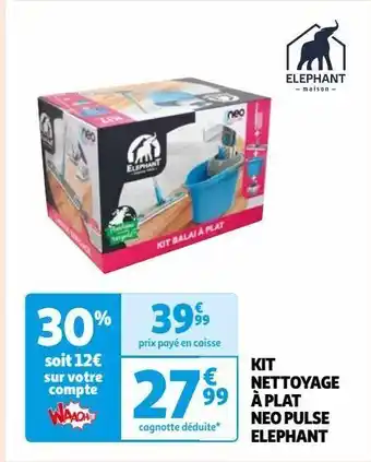 Auchan Kit nettoyage à plat neo pulse elephant offre