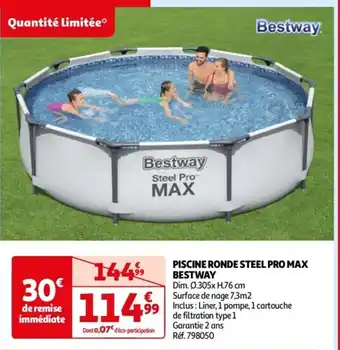 Auchan PISCINE RONDE STEEL PRO MAX BESTWAY offre