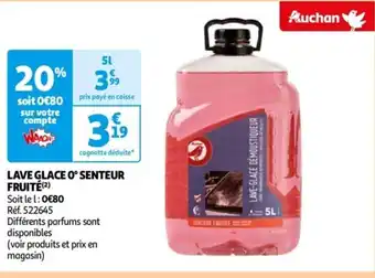 Auchan LAVE GLACE O SENTEUR FRUITÉ (²) offre