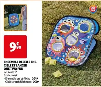 Auchan ENSEMBLE DE JEU 2 EN 1 CIBLE ET LANCER offre