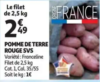 Auchan POMME DE TERRE ROUGE SVS Variété : Franceline offre