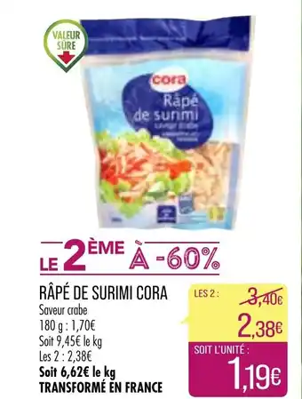 Match Râpé De Surimi Cora offre