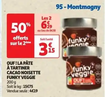 OUF! LA PÂTE À TARTINER CACAO NOISETTE FUNKY VEGGIE 200 g