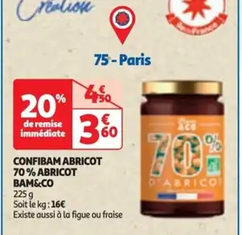 Auchan CONFIBAM ABRICOT 70% ABRICOT BAM&CO offre