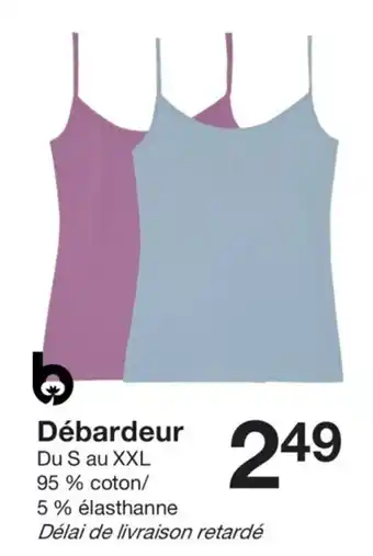 Zeeman Débardeur Du S au XXL 95% coton/ 5 % élasthanne Délai de livraison retardé offre