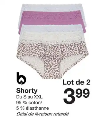 Zeeman Shorty Du S au XXL 95% coton/ 5% élasthanne Délai de livraison retardé offre