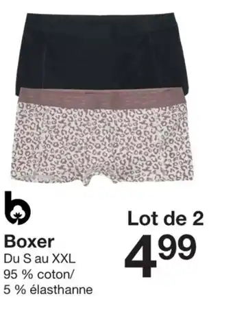 Zeeman Boxer Du S au XXL 95 % coton/ 5 % élasthanne offre