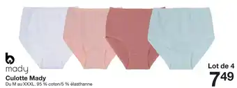 Zeeman mady Culotte Mady Du M au XXXL. 95 % coton/5 % élasthanne offre