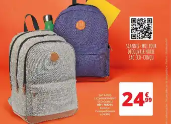 Auchan Sac à dos 1 compartiment eco-conçu offre