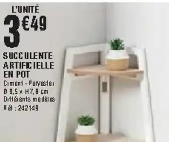 Succulente artificielle en pot