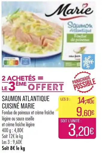 Match Saumon Atlantique Cuisiné Marie offre