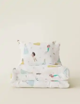 Parure de lit en coton mĂ©langĂ© Ă motif princesses disneyâą