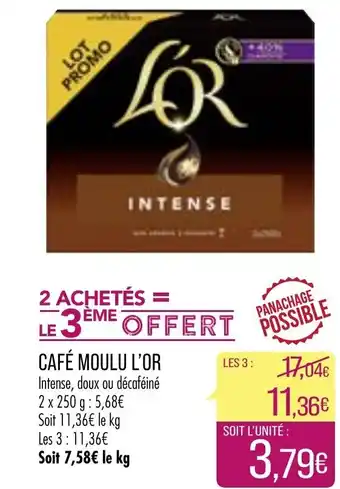 Match Café Moule L'or offre