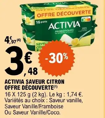 ACTIVIA SAVEUR CITRON OFFRE DÉCOUVERTE(¹)