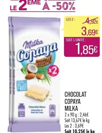 Match Chocolat Copaya Milka offre