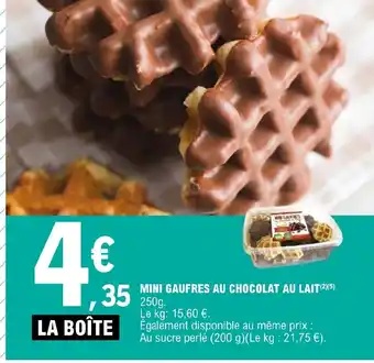 E.Leclerc MINI GAUFRES AU CHOCOLAT AU LAIT (2) (5) offre