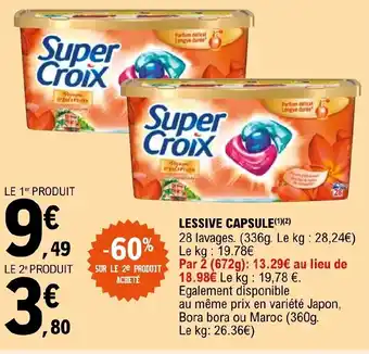 E.Leclerc LESSIVE CAPSULE(¹)(²) offre
