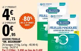 E.Leclerc LESSIVE FEUILLE "DR. BECKMANN" offre