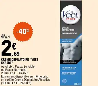 E.Leclerc CREME DEPILATOIRE "VEET EXPERT" offre