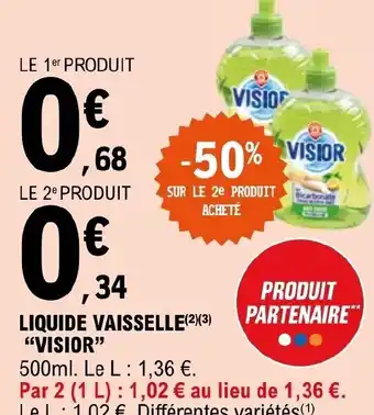 LIQUIDE VAISSELLE(2) (3) "VISIOR"