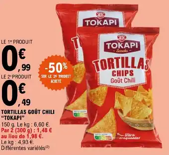 E.Leclerc TORTILLAS GOÛT CHILI "TOKAPI" offre
