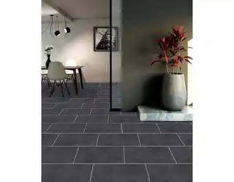 Brico Dépôt Carrelage grès cérame émaillé montceau anthracite 30 x 60,3 cm offre