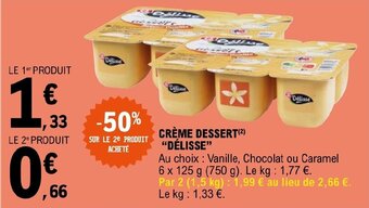 E.Leclerc CRÈME DESSERT (²) "DÉLISSE" offre