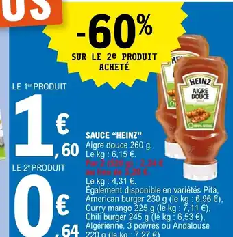 E.Leclerc SAUCE "HEINZ" Aigre douce 260 g. offre