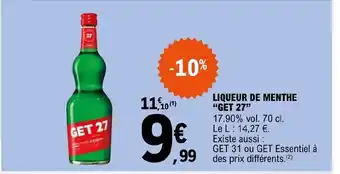 LIQUEUR DE MENTHE "GET 27"