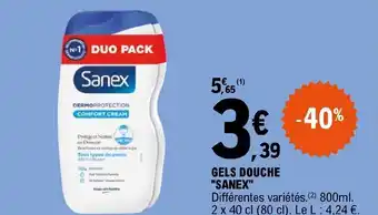 E.Leclerc GELS DOUCHE "SANEX" offre