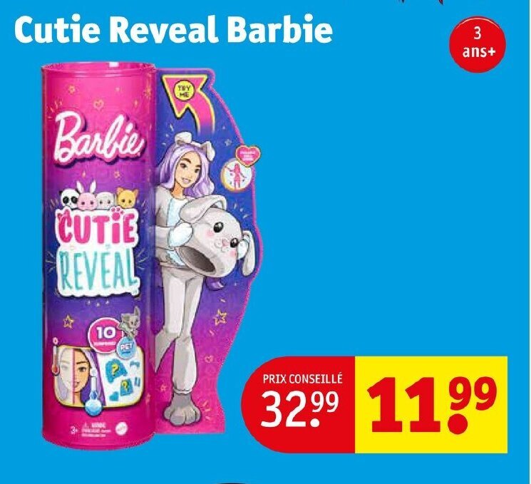 Promo Cutie Reveal Barbie chez Kruidvat