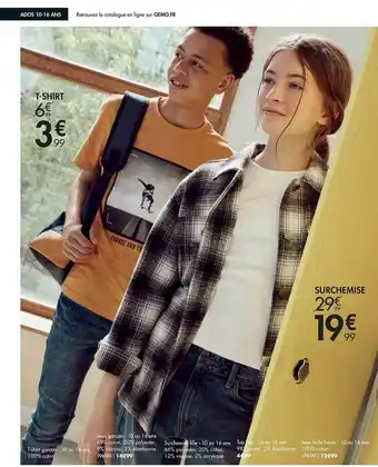 Gémo T-shirt Surchemise offre