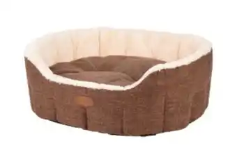 Couchage - scruffs corbeille ovale woodlands taille xl marron - ø 85 cm