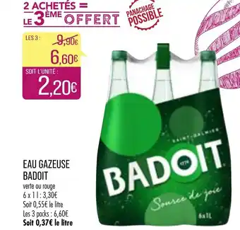 Match Eau Gazeuse Badoit offre