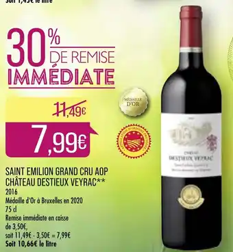 Match Saint Emilion Grand Cru AOP Château offre