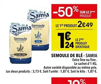 SEMOULE DE BLÉ - SAMIA