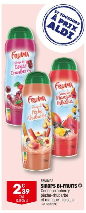 ALDI Fruima sirops bi-fruits offre