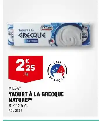 ALDI Milsa yaourt à la grecque nature offre
