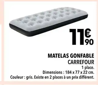 Supeco Carrefour matelas gonfable offre