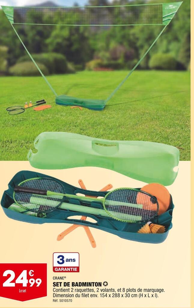 Promo Crane set de badminton chez ALDI