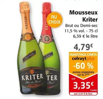 Colruyt Kriter mousseux offre