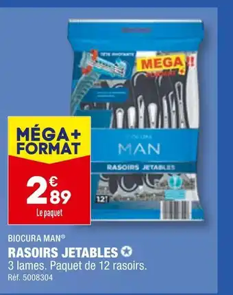 ALDI Biocura man rasoirs jetables offre