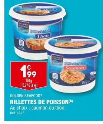 ALDI Golden seafood rillettes de poisson offre