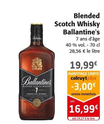 Colruyt Ballantine's blended scotch whisky offre